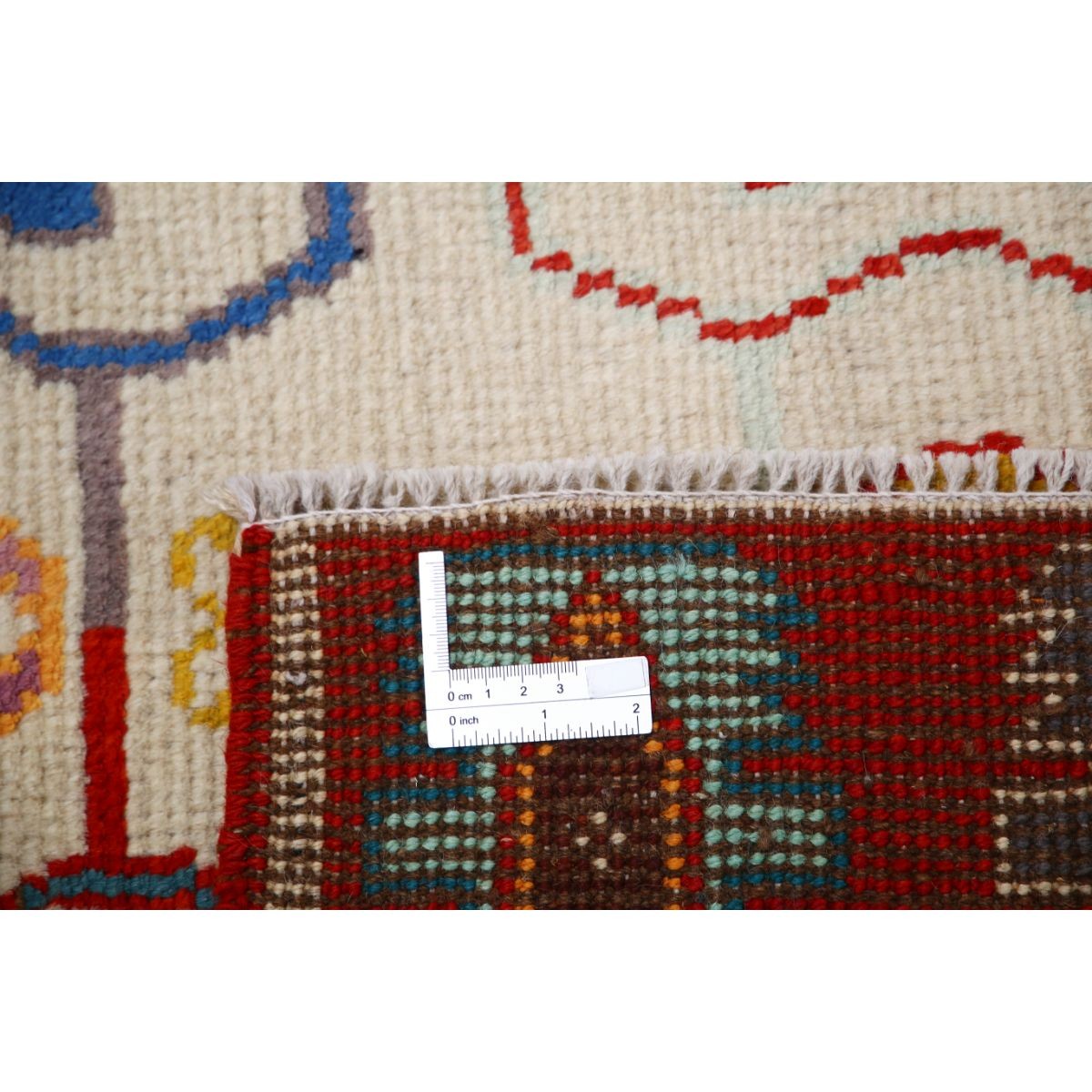 Revival 3x4 Handmade Double Knotted Washable Wool Rug - Colorful