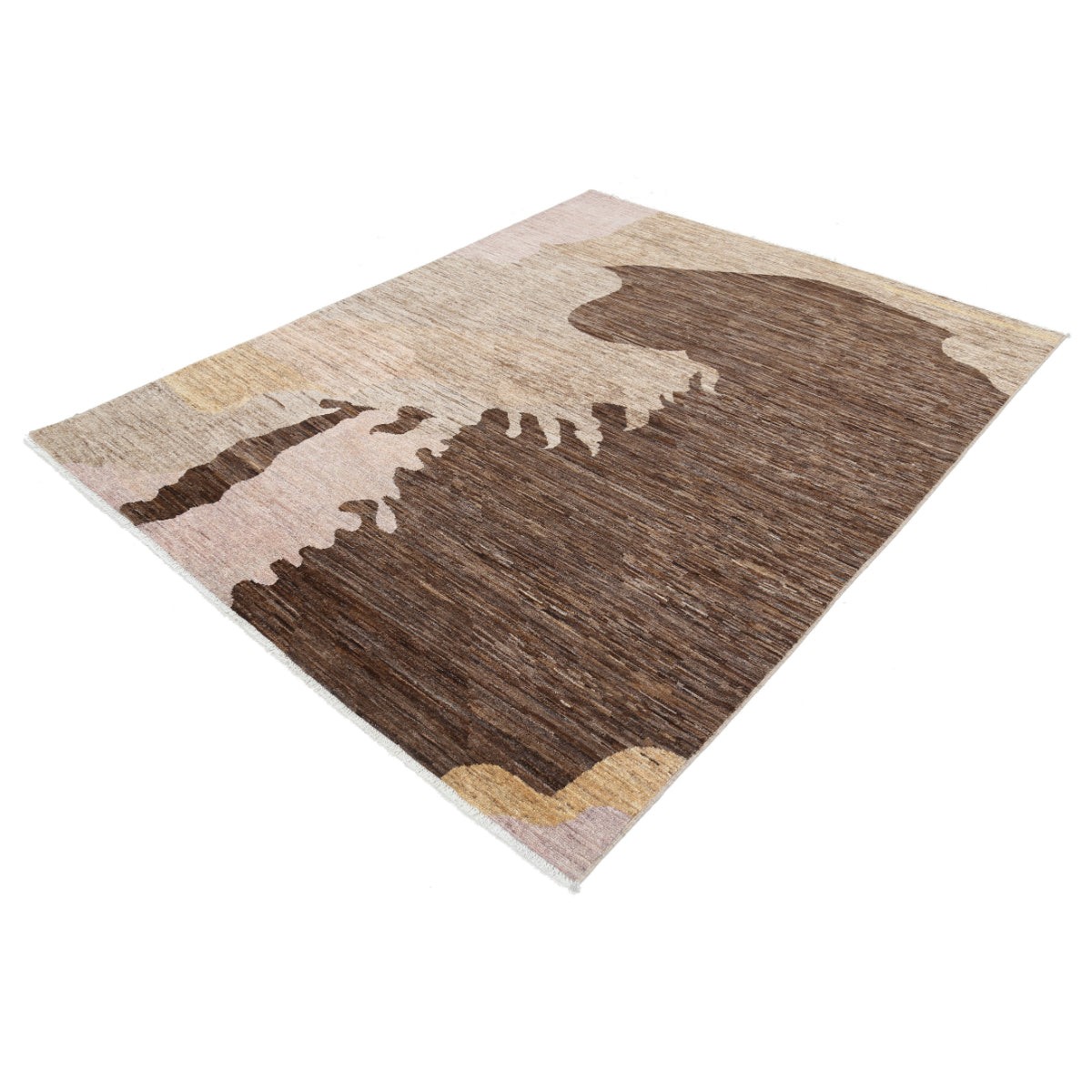 Modcar 6x7 Handmade Double Knotted Washable Wool Rug - Colorful
