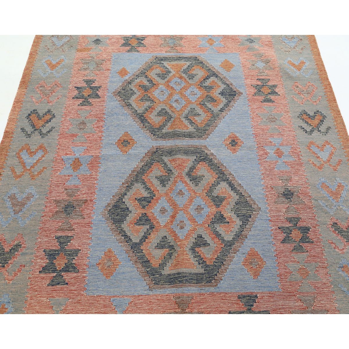 Kafkaas 5x7 Hand Woven Washable Wool Rug - Colorful