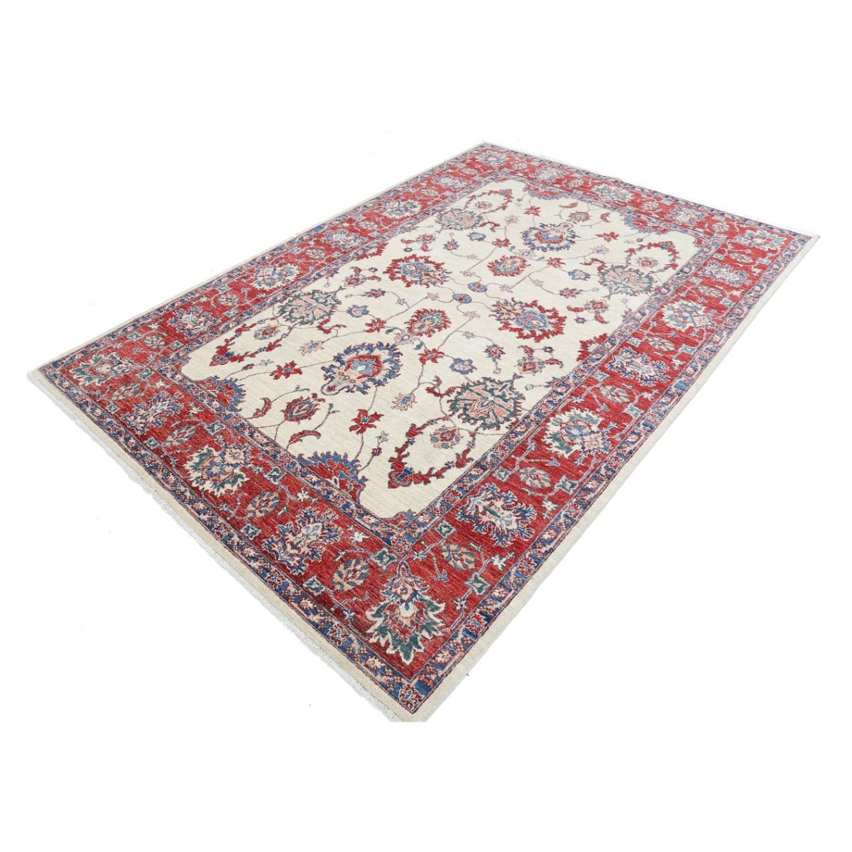 Ziegler 6x9 Handmade Double Knotted Washable Wool Rug - Colorful