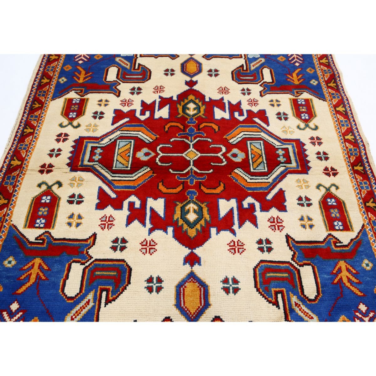 Revival 5x7 Handmade Double Knotted Washable Wool Rug - Colorful