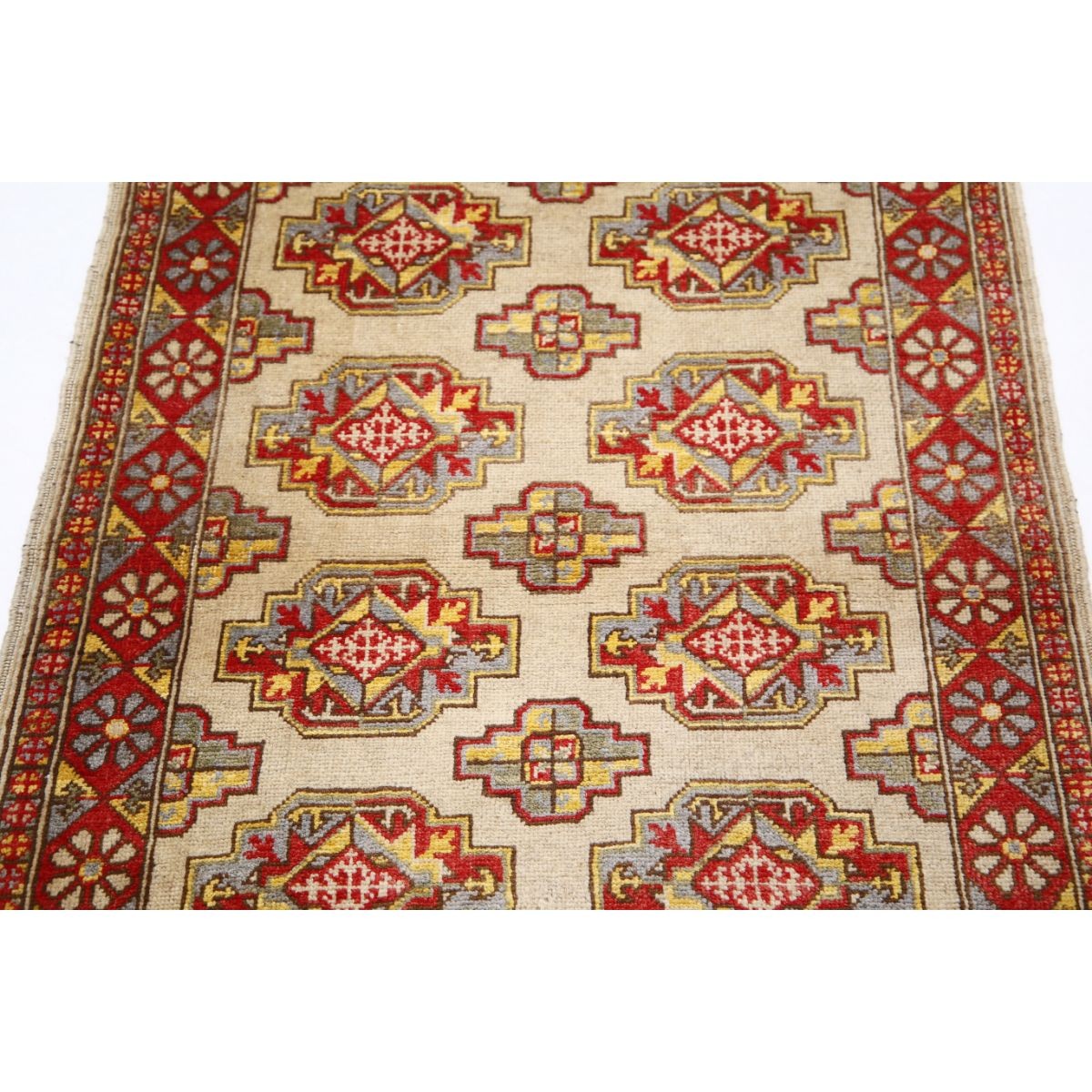 Revival 3x4 Handmade Double Knotted Washable Wool Rug - Colorful