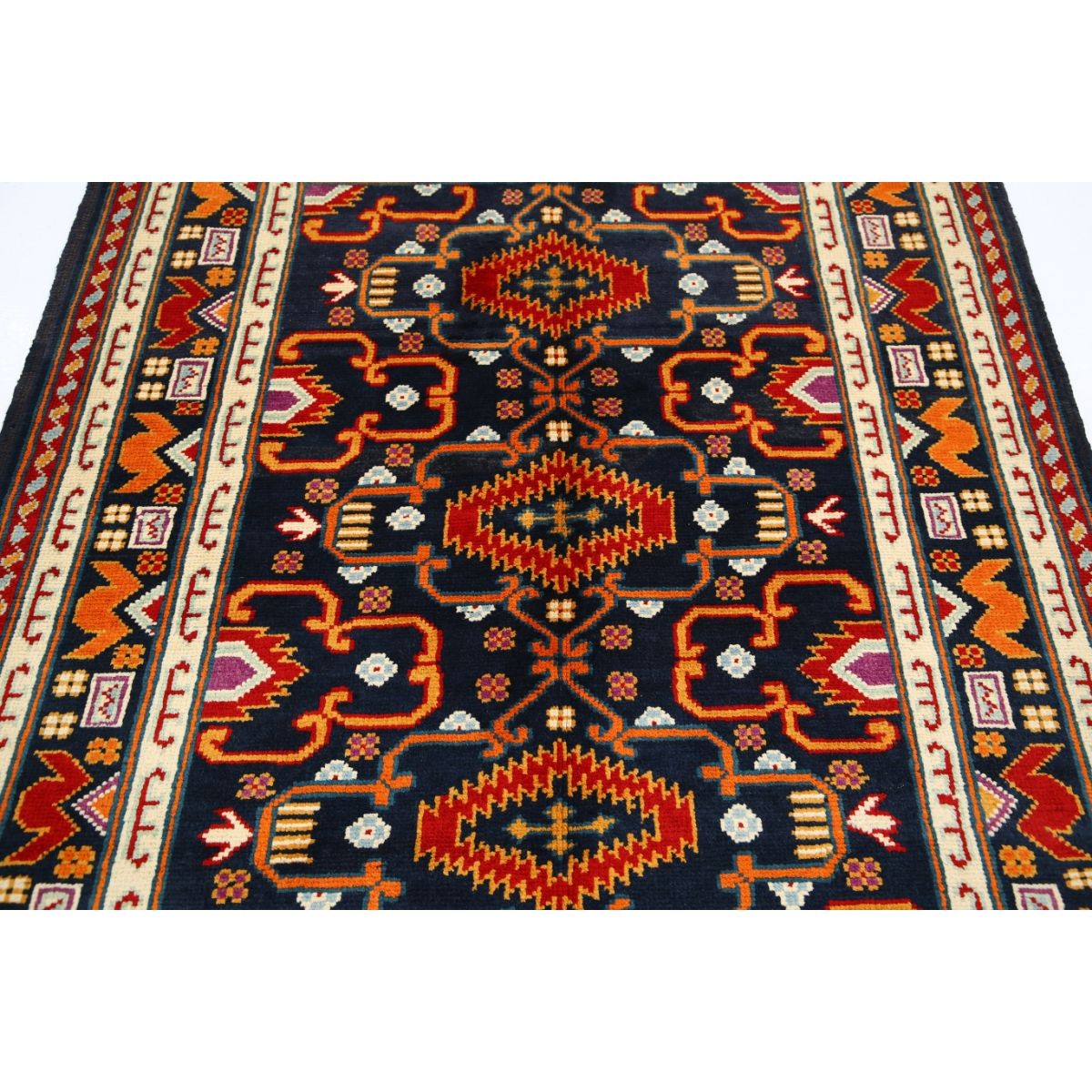 Revival 5x6 Handmade Double Knotted Washable Wool Rug - Colorful
