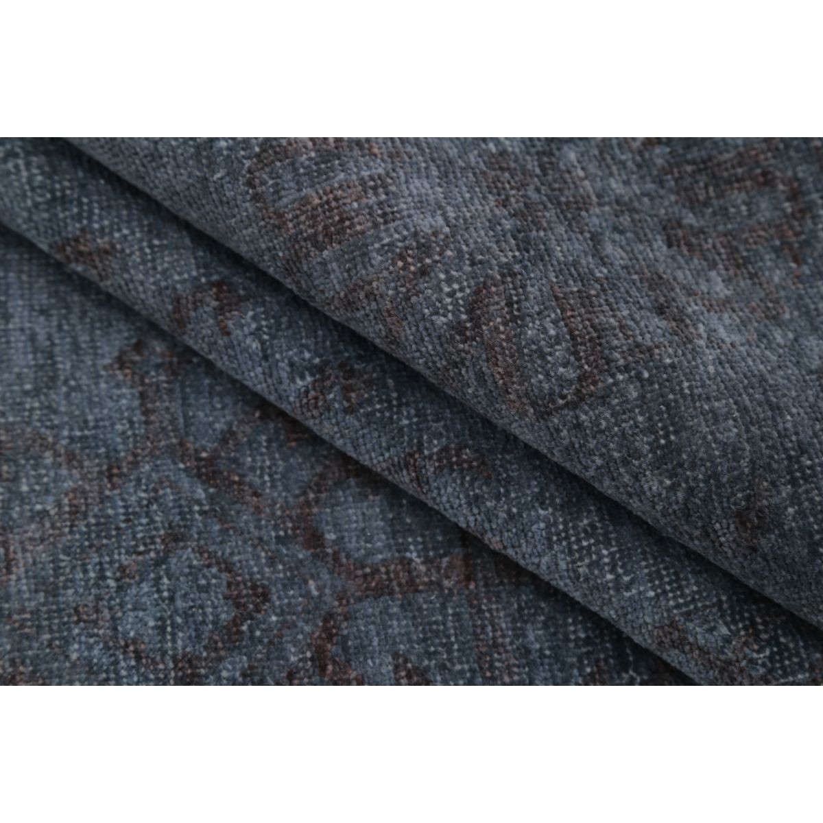 Fine 9x11 Handmade Double Knotted Washable Wool Rug - Monochormatic
