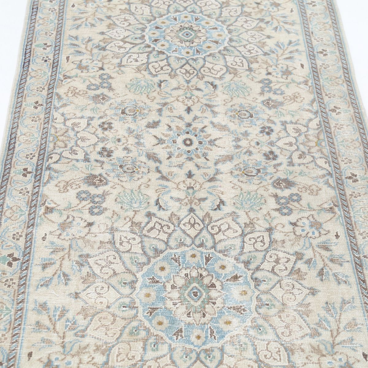 Nain 3x13 Handmade Double Knotted Washable Wool Runner - Soft Hues