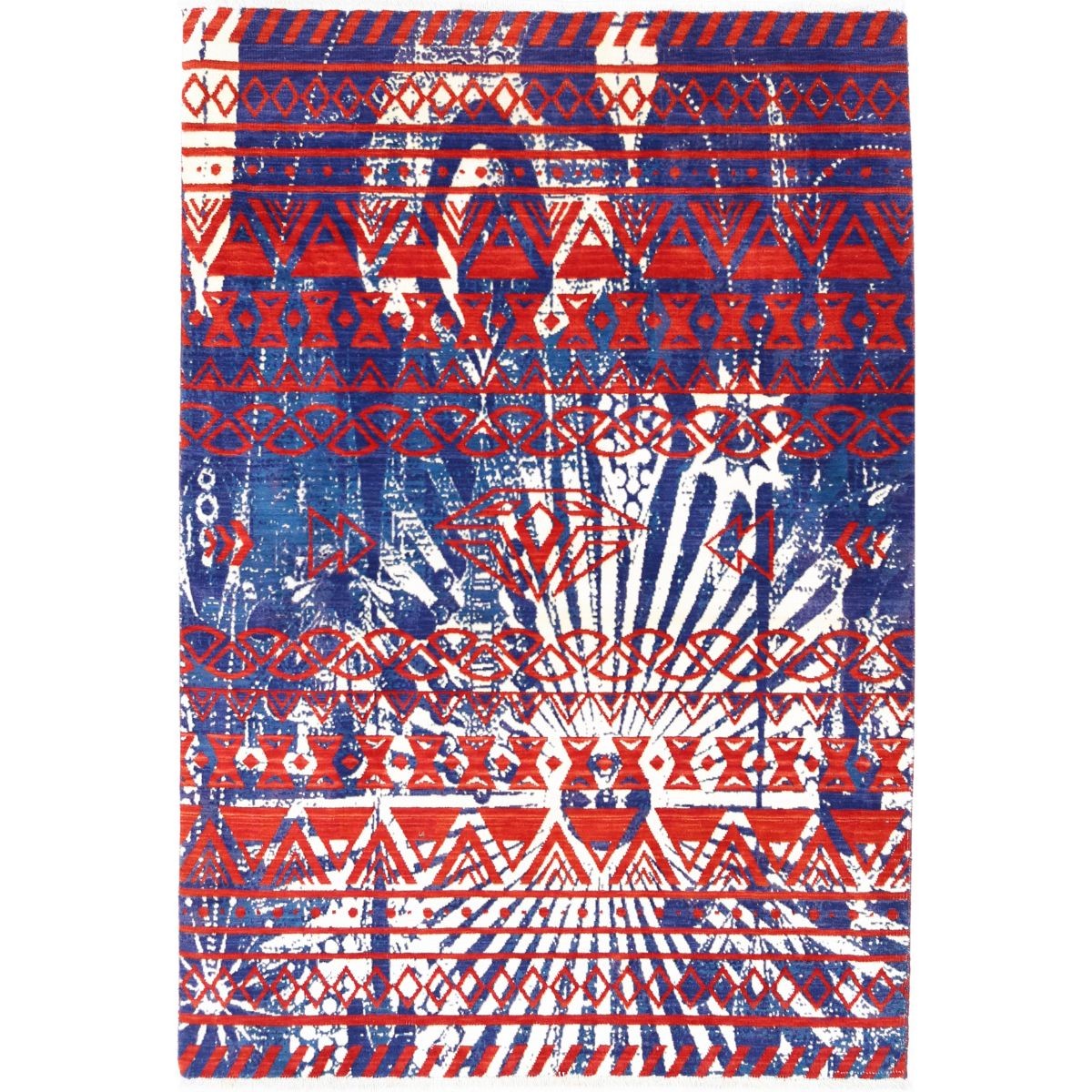 Dhanak 4x6 Machine-Made Washable Wool Rug - Colorful