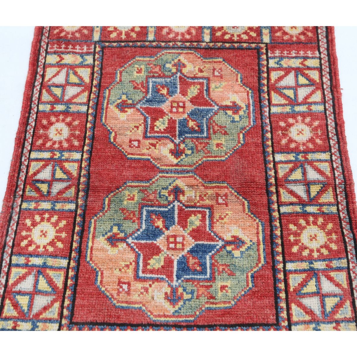 Revival 2x3 Handmade Double Knotted Washable Wool Rug - Colorful