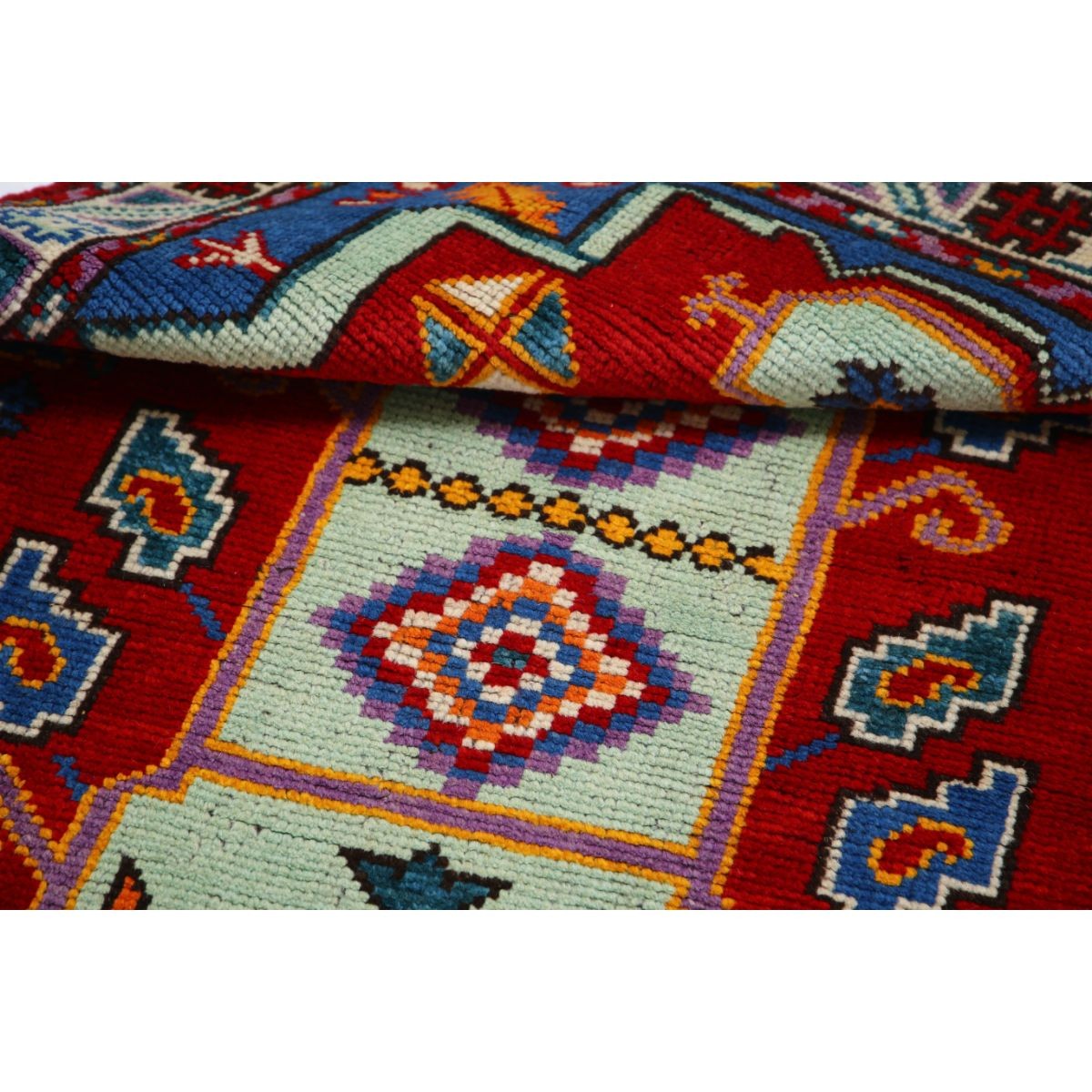 Revival 3x5 Handmade Double Knotted Washable Wool Rug - Colorful