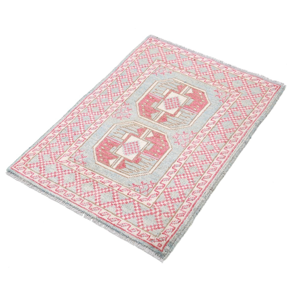 Revival 2x3 Handmade Double Knotted Washable Wool Rug - Colorful