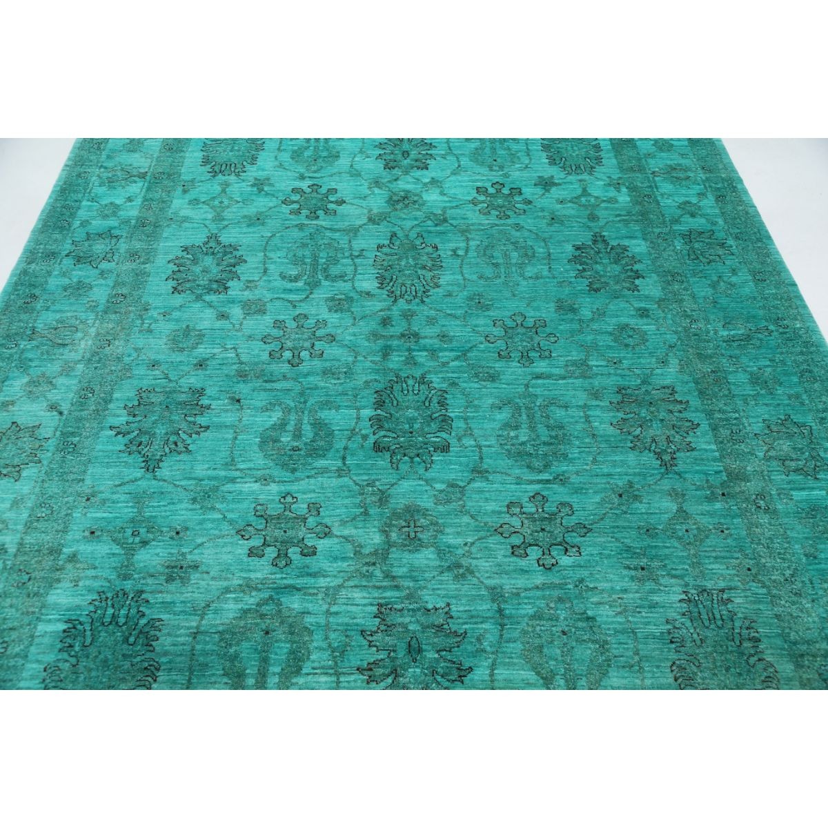 Overdye 7x10 Handmade Double Knotted Washable Wool Rug - Monochormatic