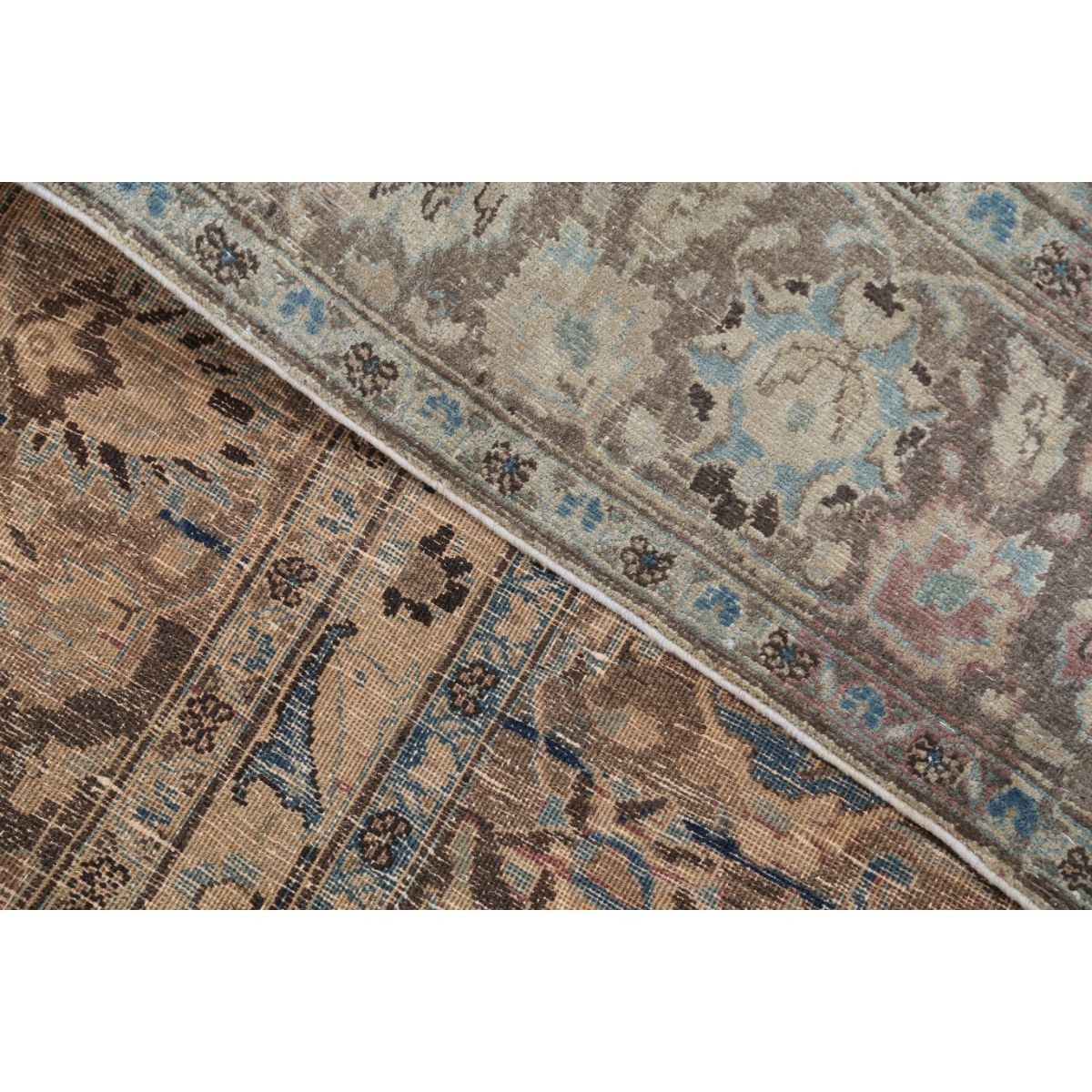 Vintage 9x15 Handmade Double Knotted Washable Wool Rug - Soft Hues