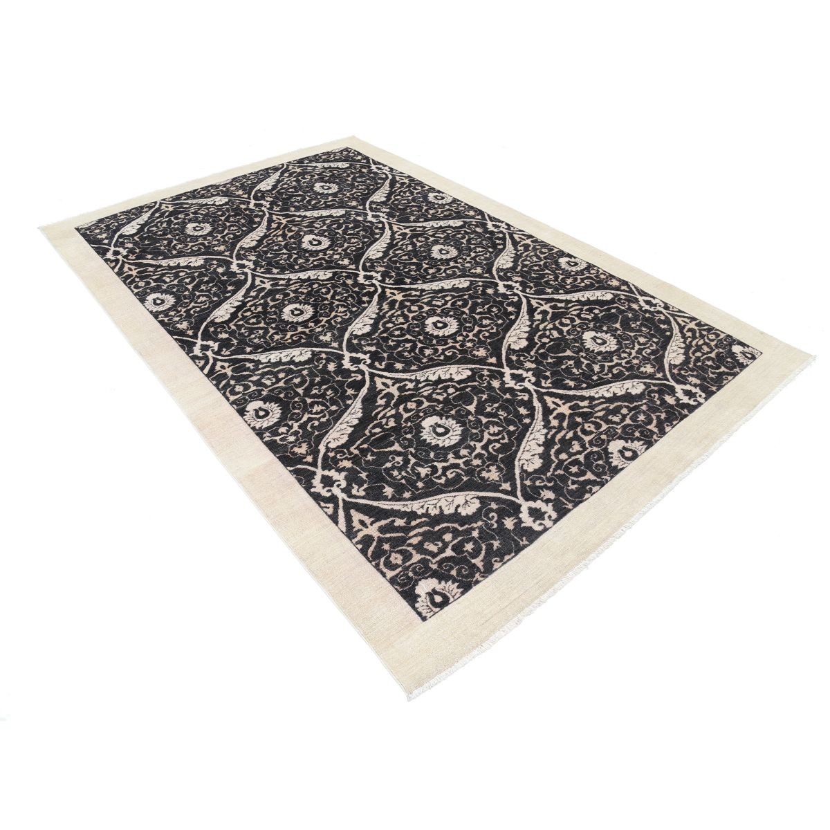 Modcar 6x9 Handmade Double Knotted Washable Wool Rug - Colorful