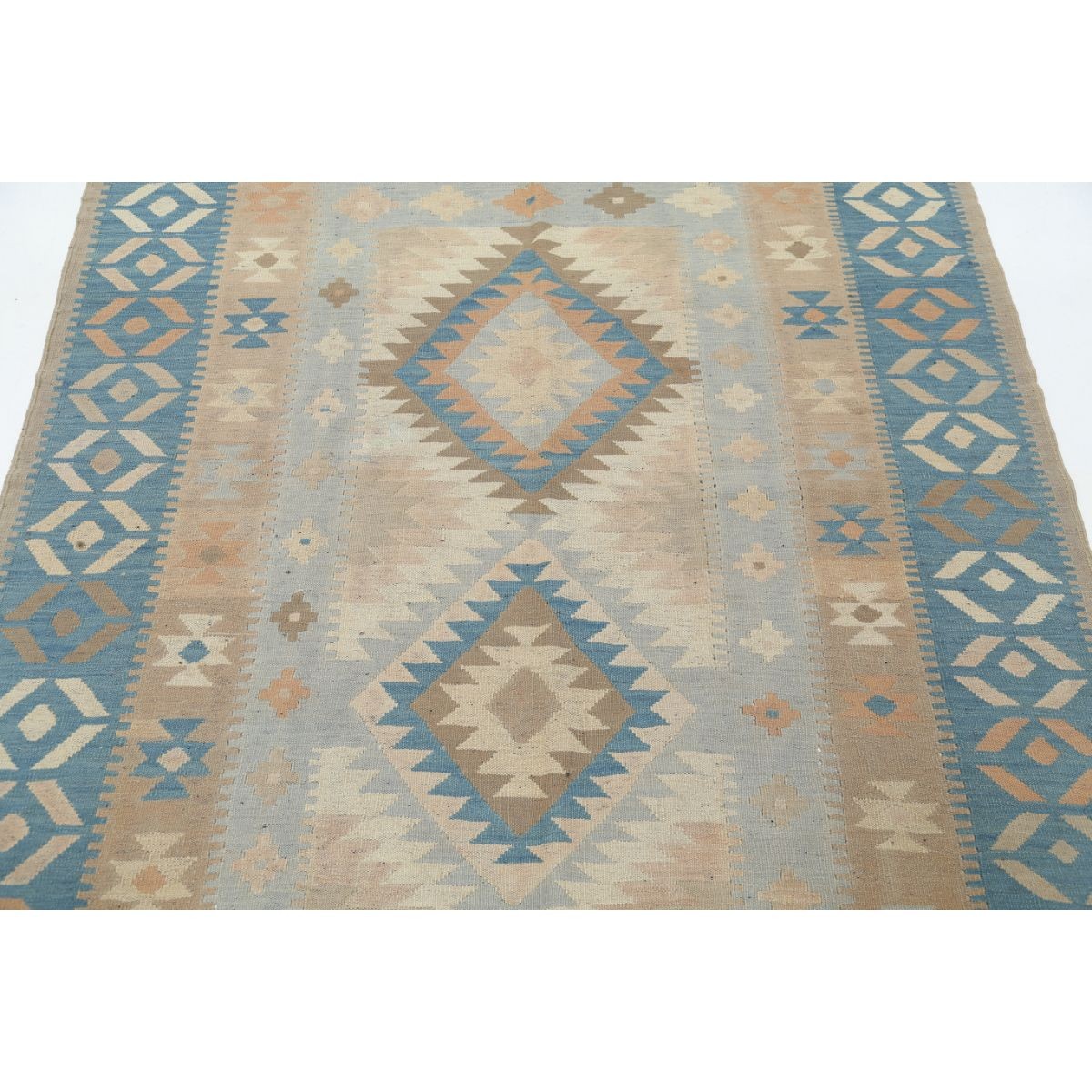 Kafkaas 5x7 Hand Woven Washable Wool Rug - Soft Hues