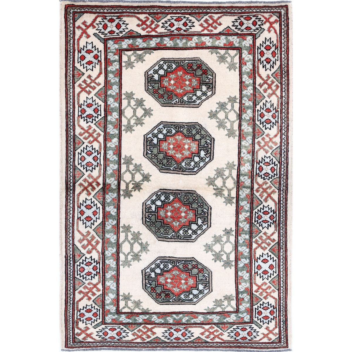 Revival 3x5 Handmade Double Knotted Washable Wool Rug - Colorful