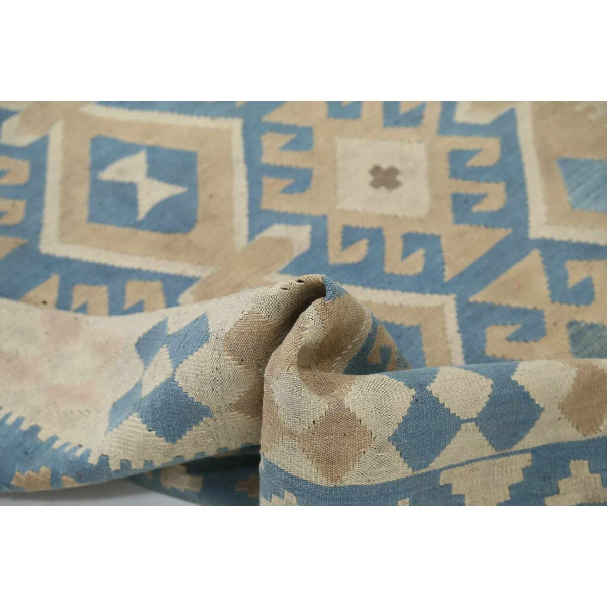 Kafkaas 5x7 Hand Woven Washable Wool Rug - Soft Hues