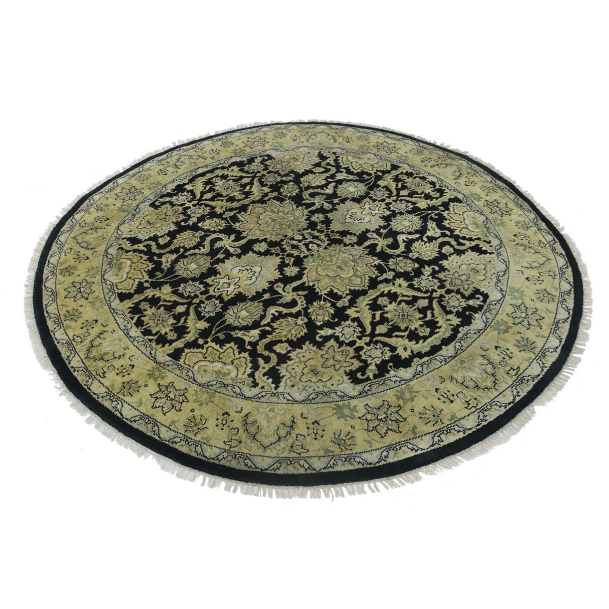 Ziegler 6x6 Handmade Double Knotted Washable Wool Round Rug - Colorful