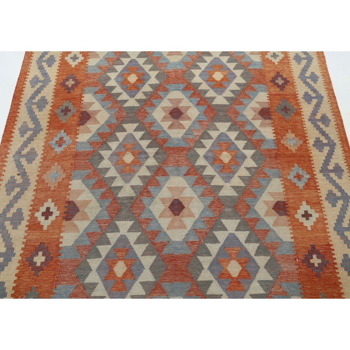 Kafkaas 5x7 Hand Woven Washable Wool Rug - Colorful