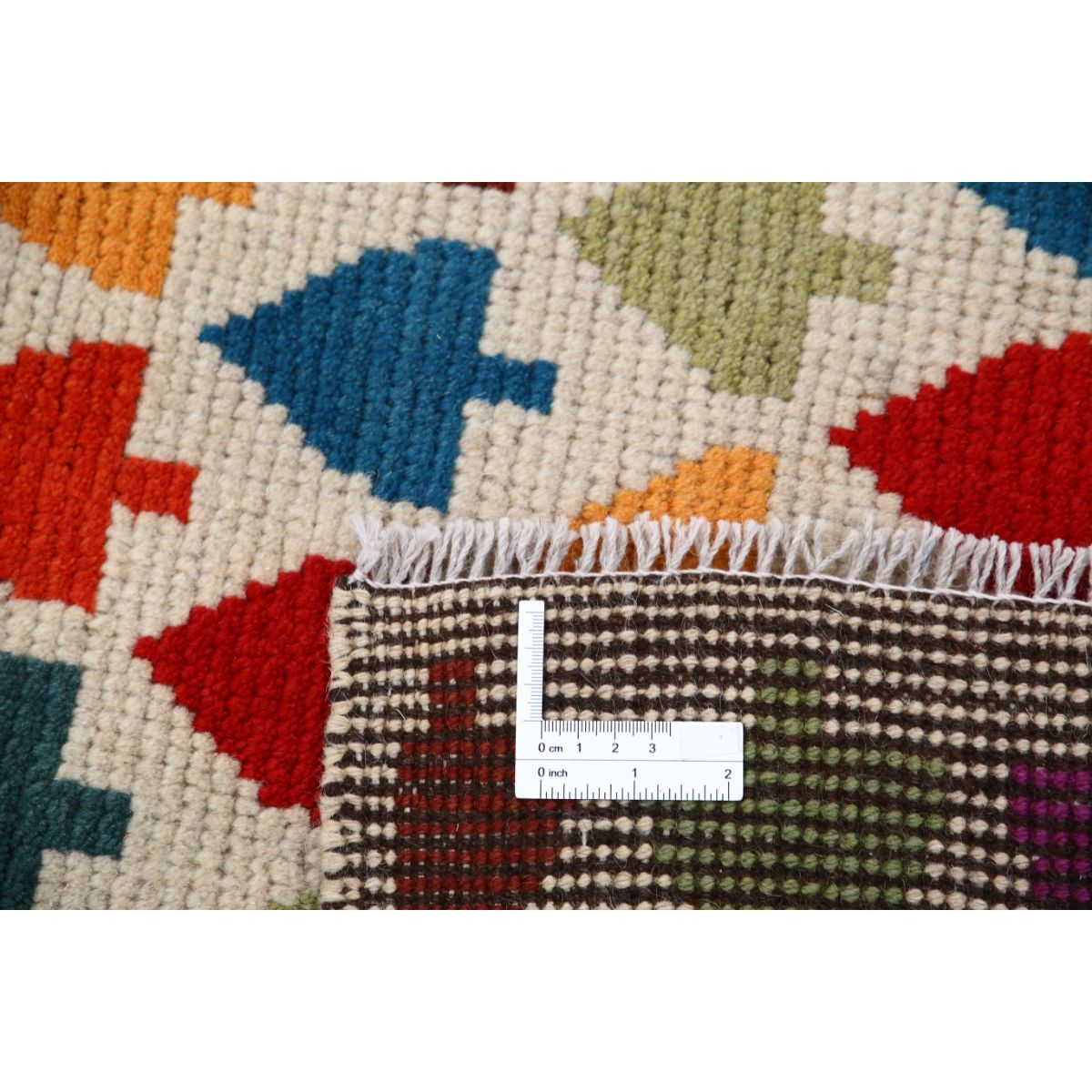 Revival 5x6 Handmade Double Knotted Washable Wool Rug - Colorful