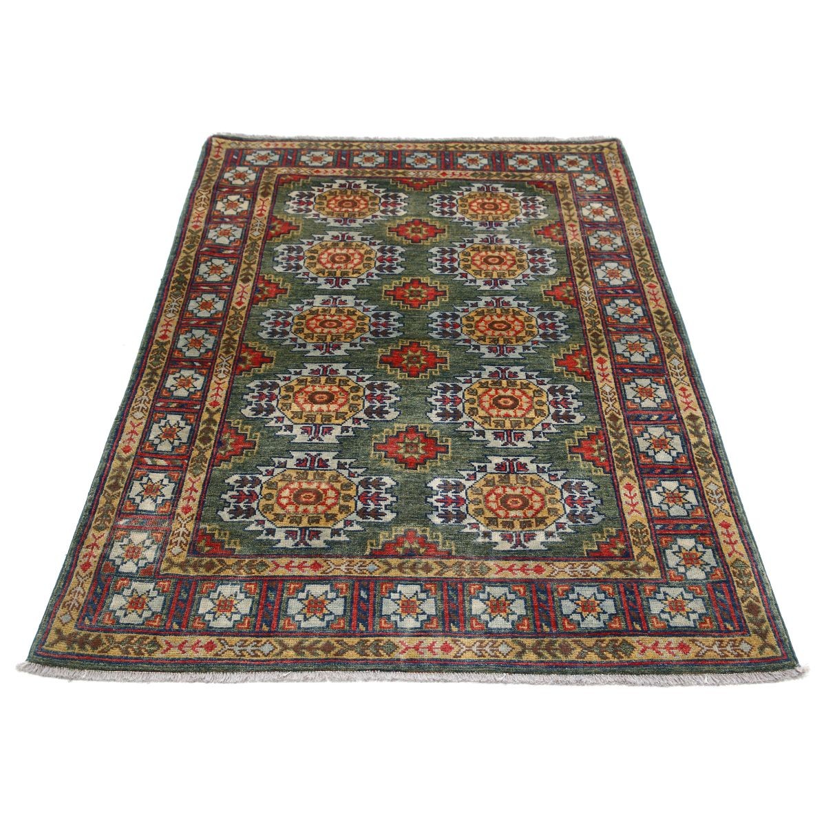 Revival 4x6 Handmade Double Knotted Washable Wool Rug - Colorful