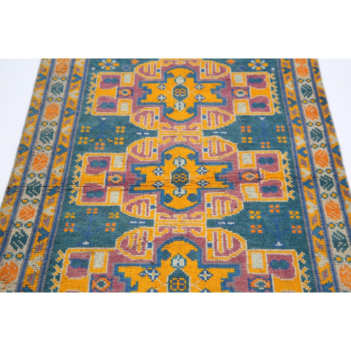 Revival 3x5 Handmade Double Knotted Washable Wool Rug - Colorful