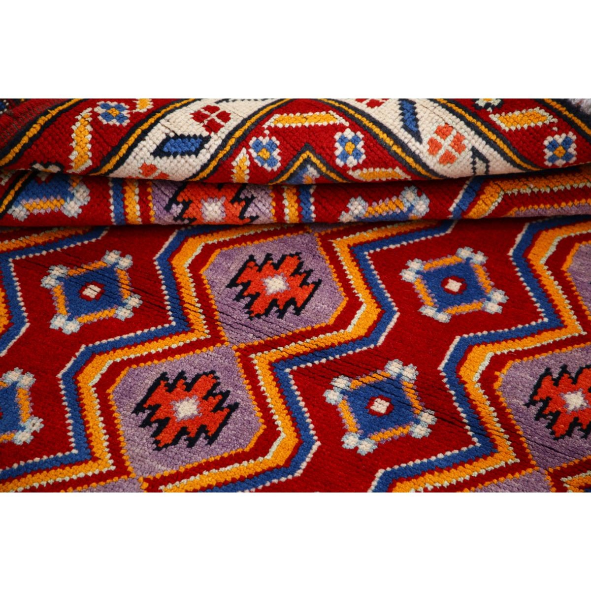 Revival 5x7 Handmade Double Knotted Washable Wool Rug - Colorful