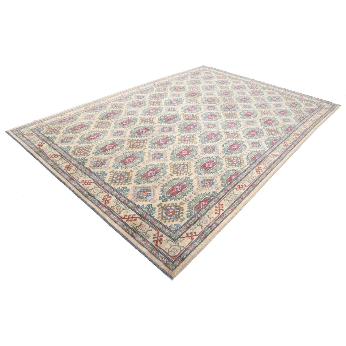 Revival 8x12 Handmade Double Knotted Washable Wool Rug - Colorful