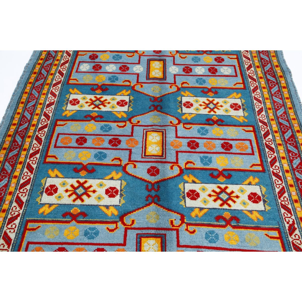 Revival 6x8 Handmade Double Knotted Washable Wool Rug - Colorful