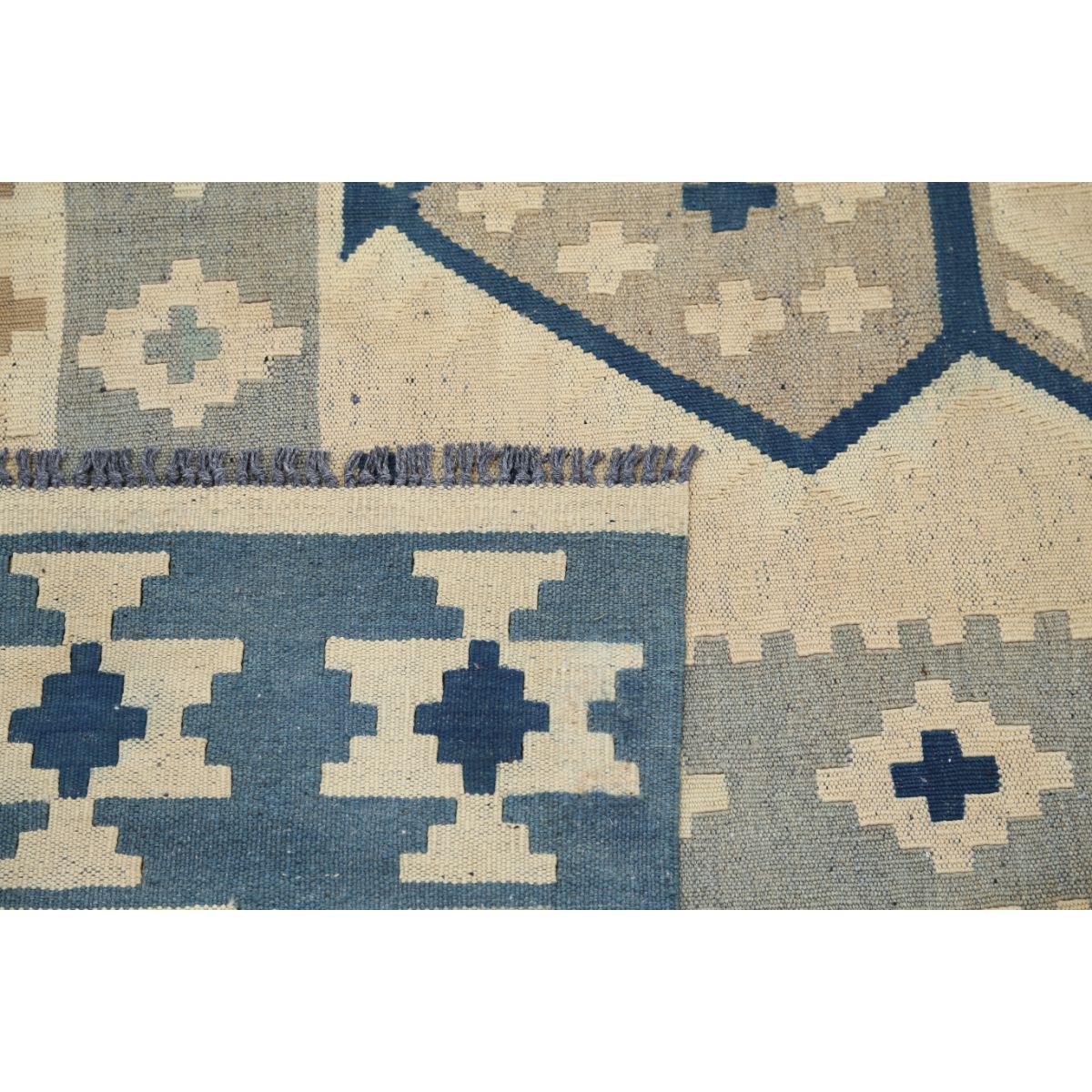 Kafkaas 5x7 Hand Woven Washable Wool Rug - Soft Hues