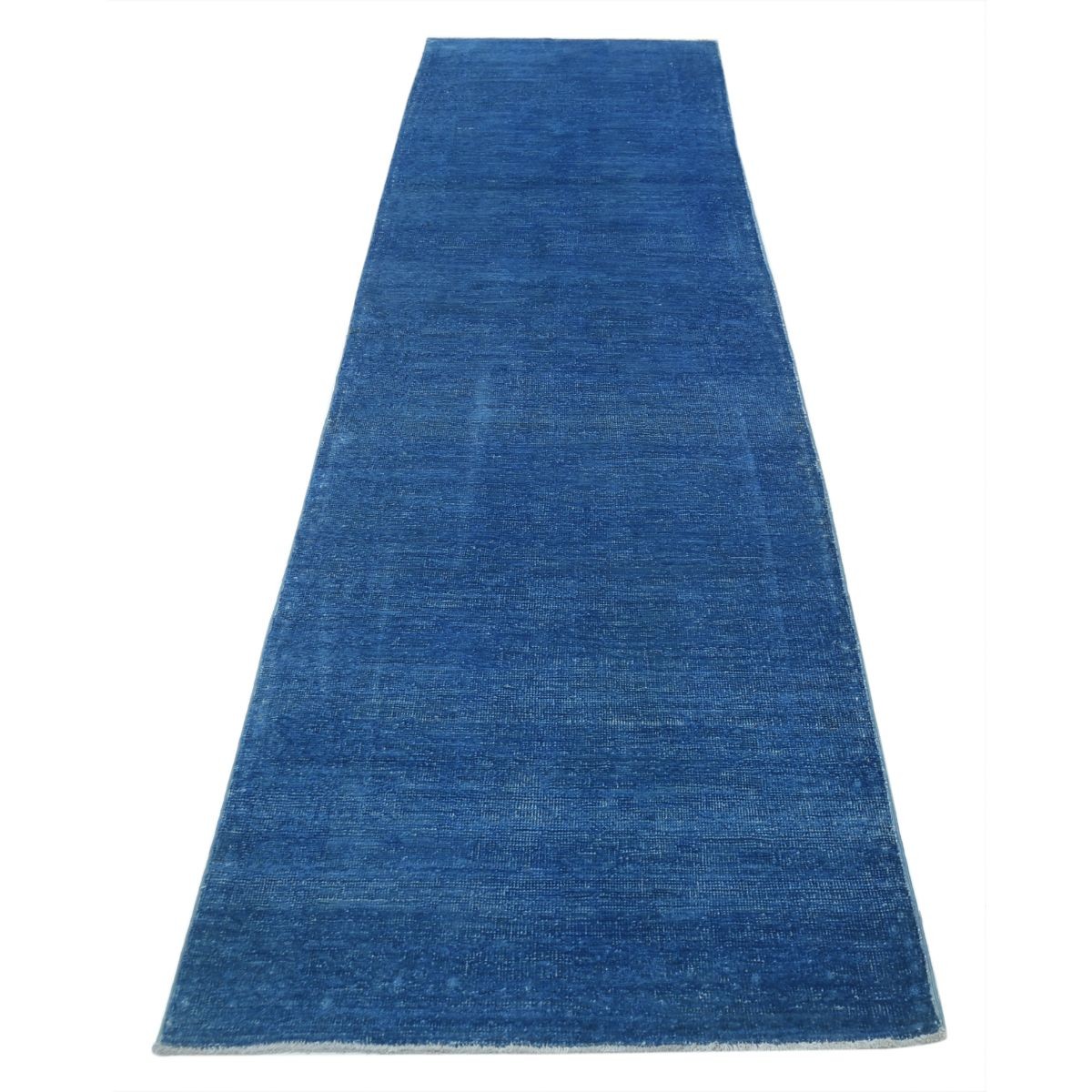 Overdye 3x10 Handmade Double Knotted Washable Wool Runner - Monochormatic