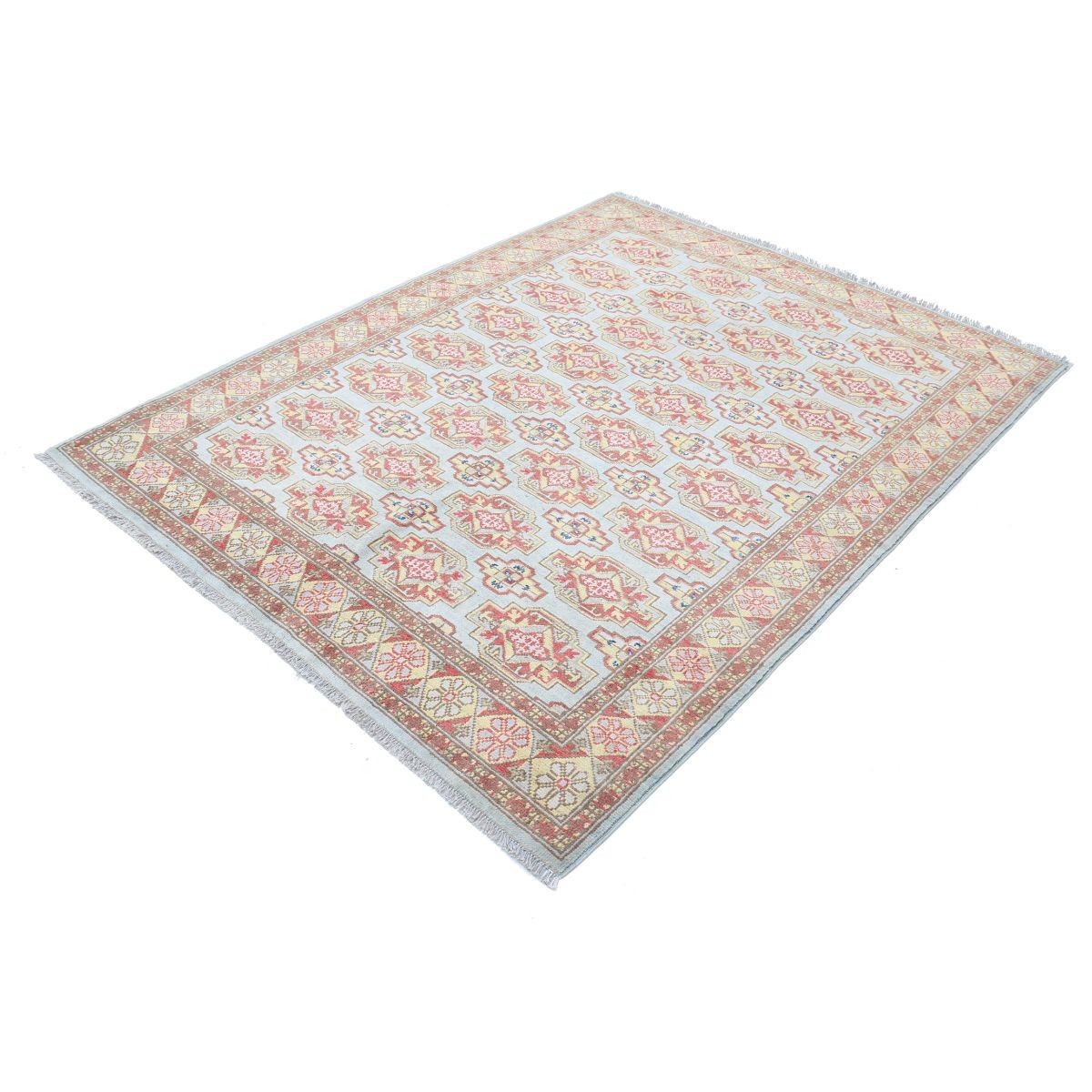 Revival 5x6 Handmade Double Knotted Washable Wool Rug - Colorful