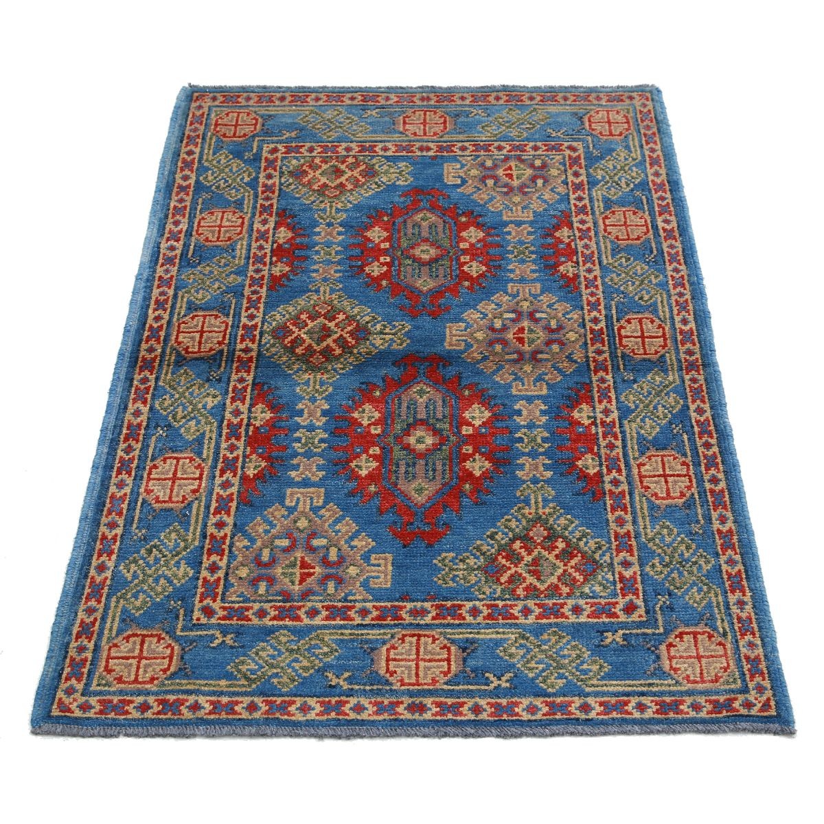 Revival 3x4 Handmade Double Knotted Washable Wool Rug - Colorful