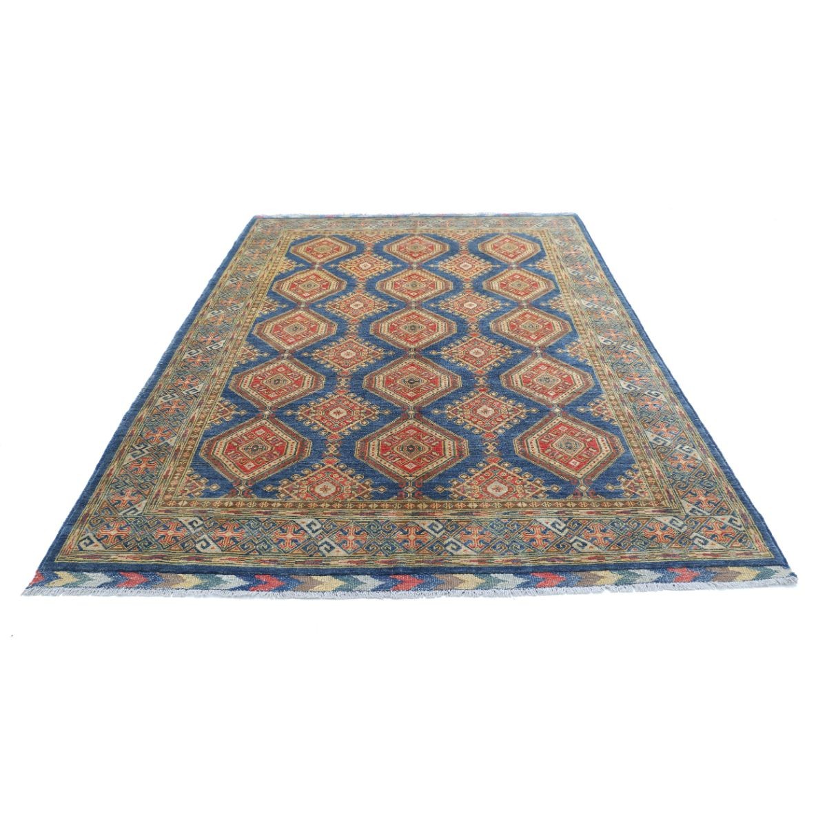 Revival 7x10 Handmade Double Knotted Washable Wool Rug - Colorful
