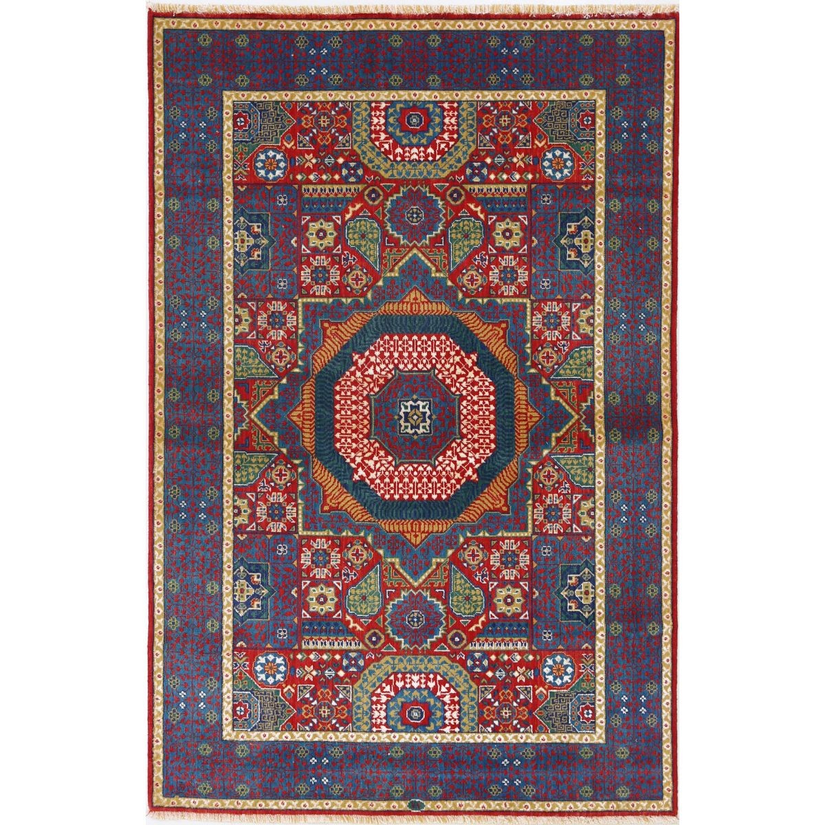 Gulshan-3'10" 4x6 Powered-Loomed Washable Wool Rug - Colorful