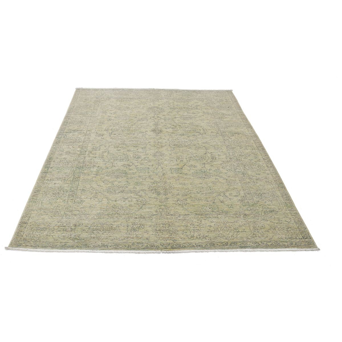 Serenity 6x8 Handmade Double Knotted Washable Wool Rug - Soft Hues