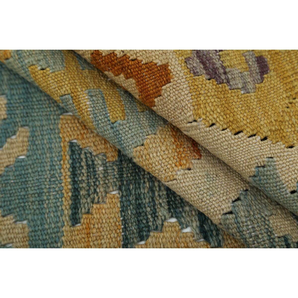 Maimana 7x10 Hand Woven Washable Wool Rug - Colorful