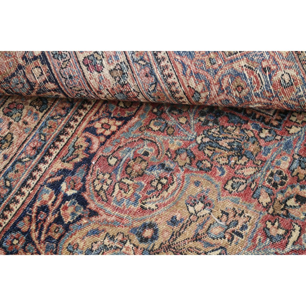 Vintage 12x13 Handmade Double Knotted Washable Wool Rug - Soft Hues