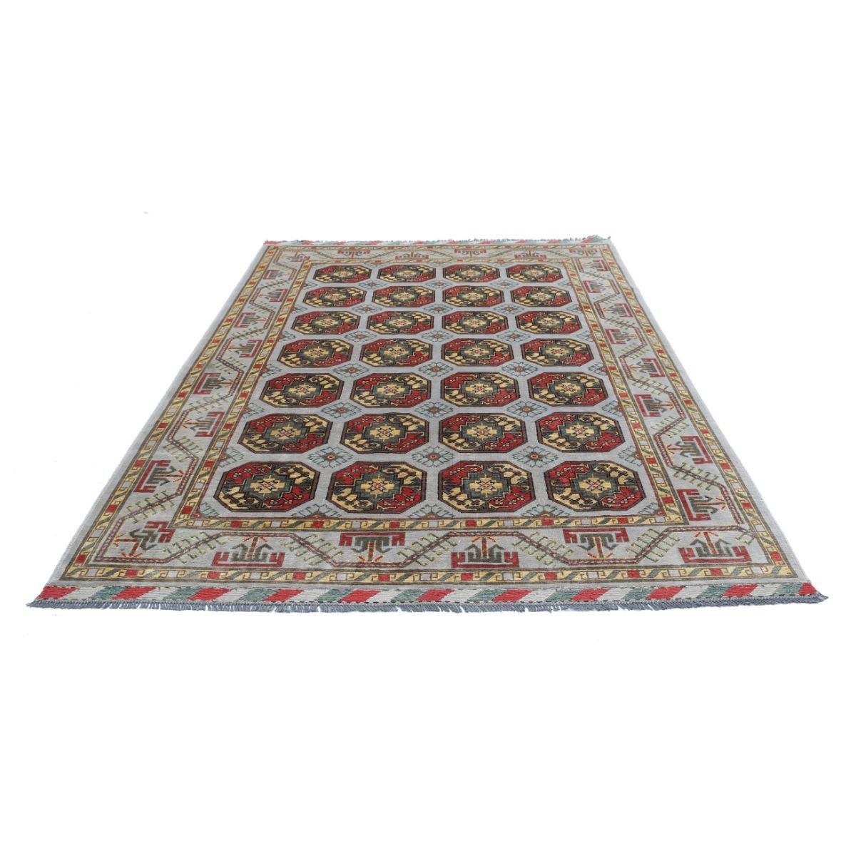 Revival 7x9 Handmade Double Knotted Washable Wool Rug - Colorful