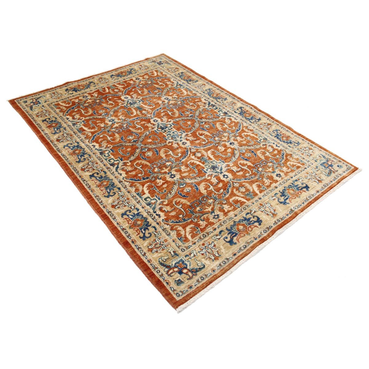 Ziegler 5x6 Handmade Double Knotted Washable Wool Rug - Colorful