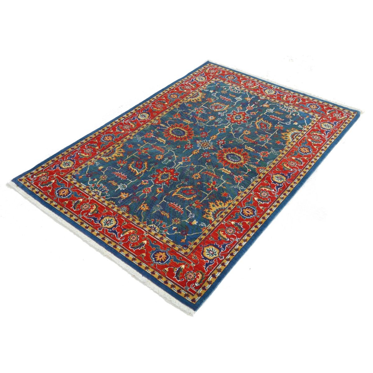 Gulshan-3'11" 4x6 Machine-Made Washable Wool Rug - Colorful