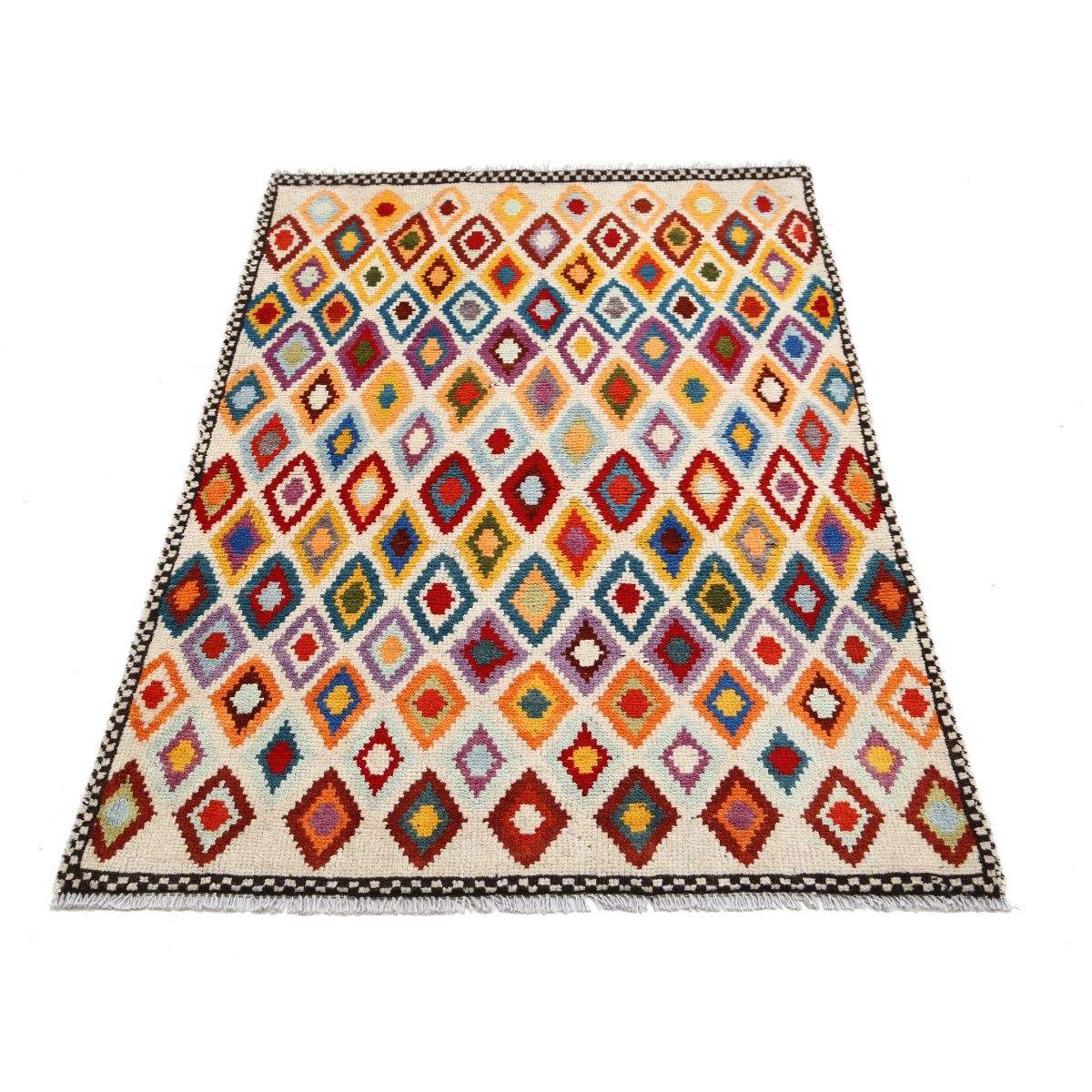 Revival 3x5 Handmade Double Knotted Washable Wool Rug - Colorful