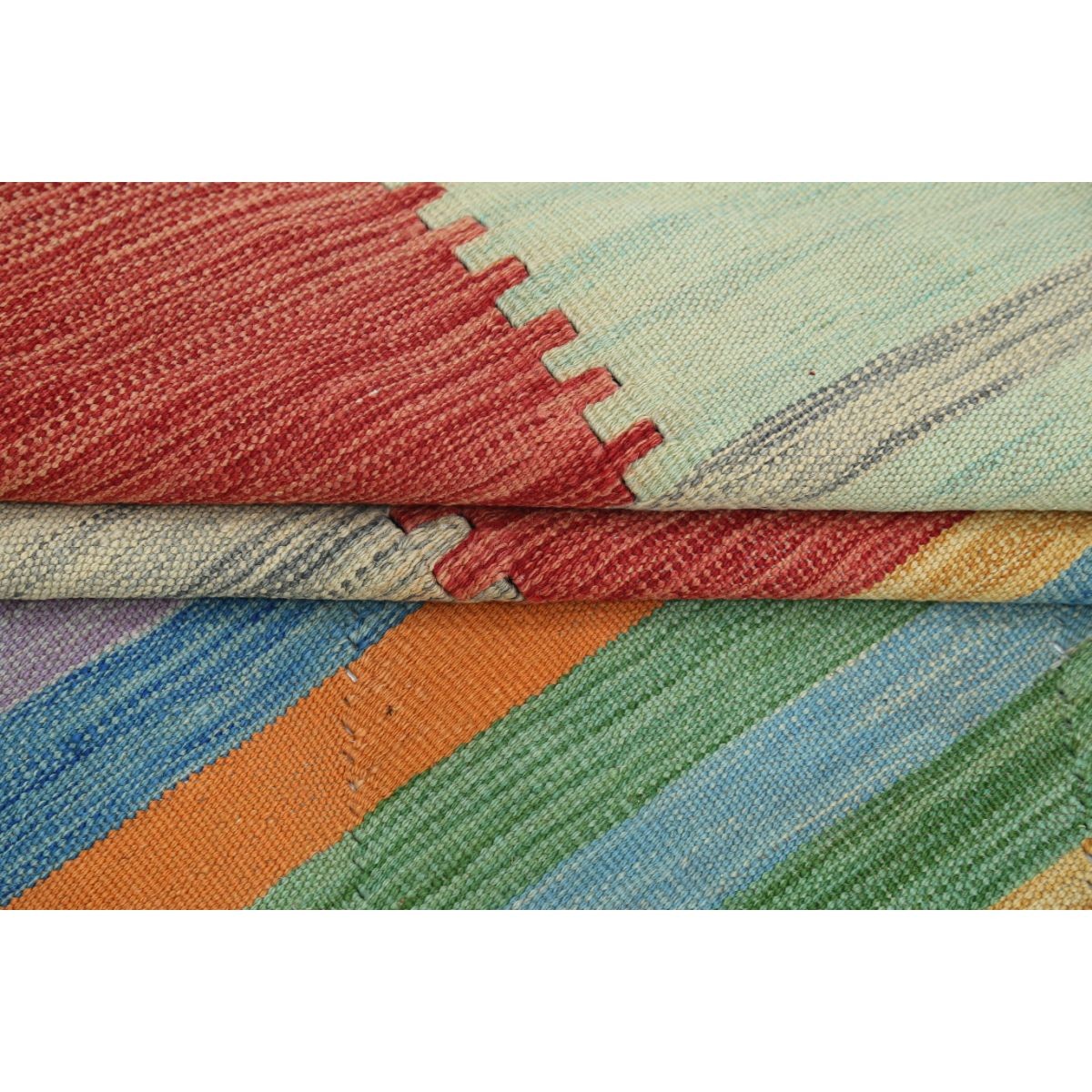 Maimana 4x6 Hand Woven Washable Wool Rug - Colorful