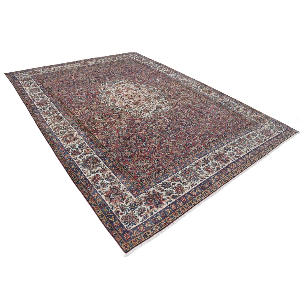 Vintage 9x12 Handmade Double Knotted Washable Wool Rug - Soft Hues