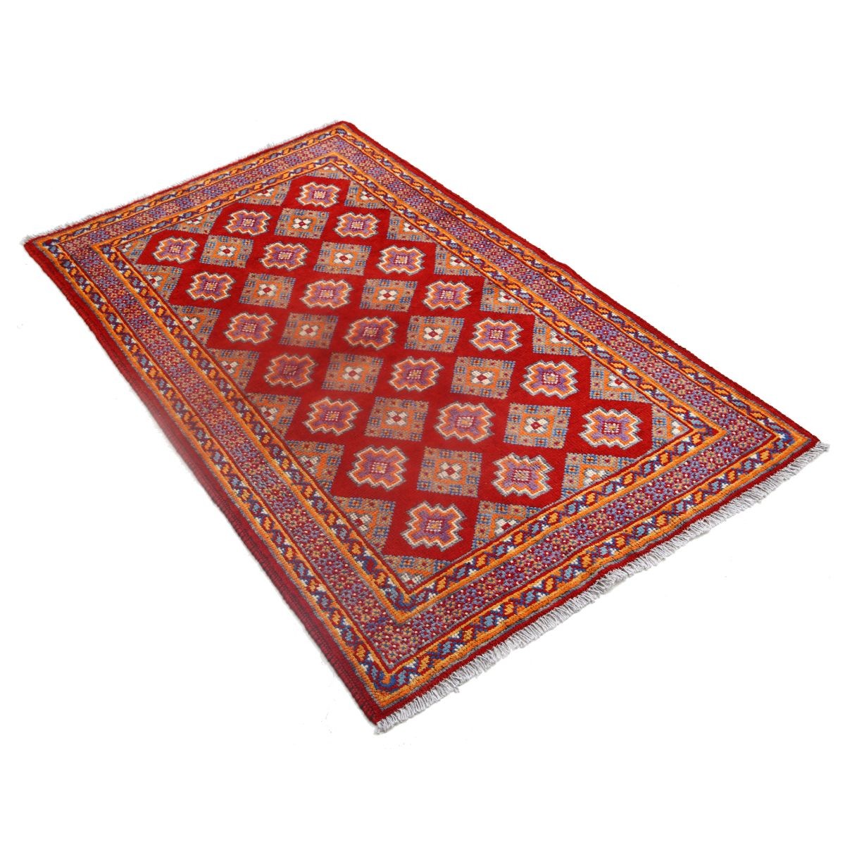 Revival 3x5 Handmade Double Knotted Washable Wool Rug - Colorful