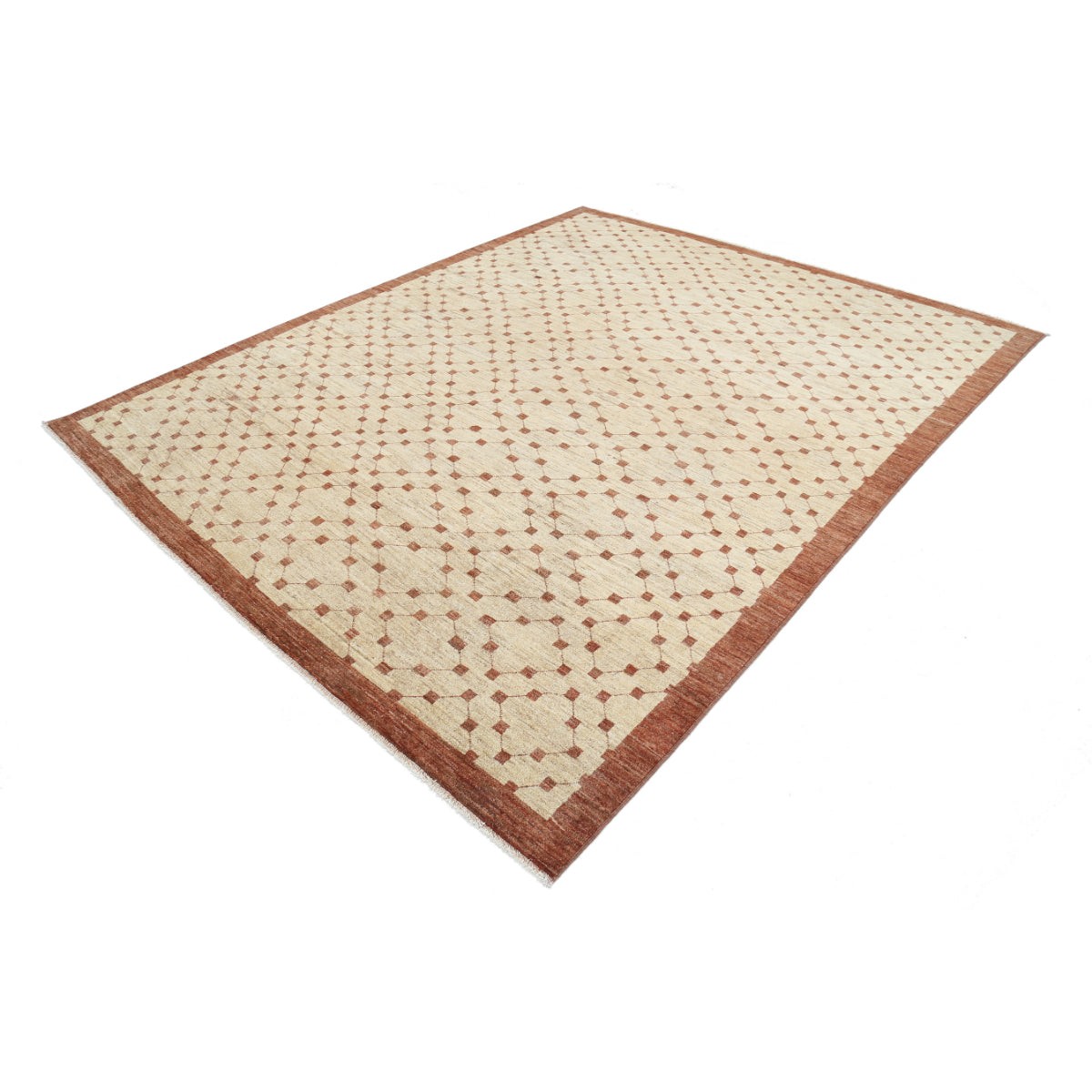 Modcar 8x10 Handmade Double Knotted Washable Wool Rug - Colorful