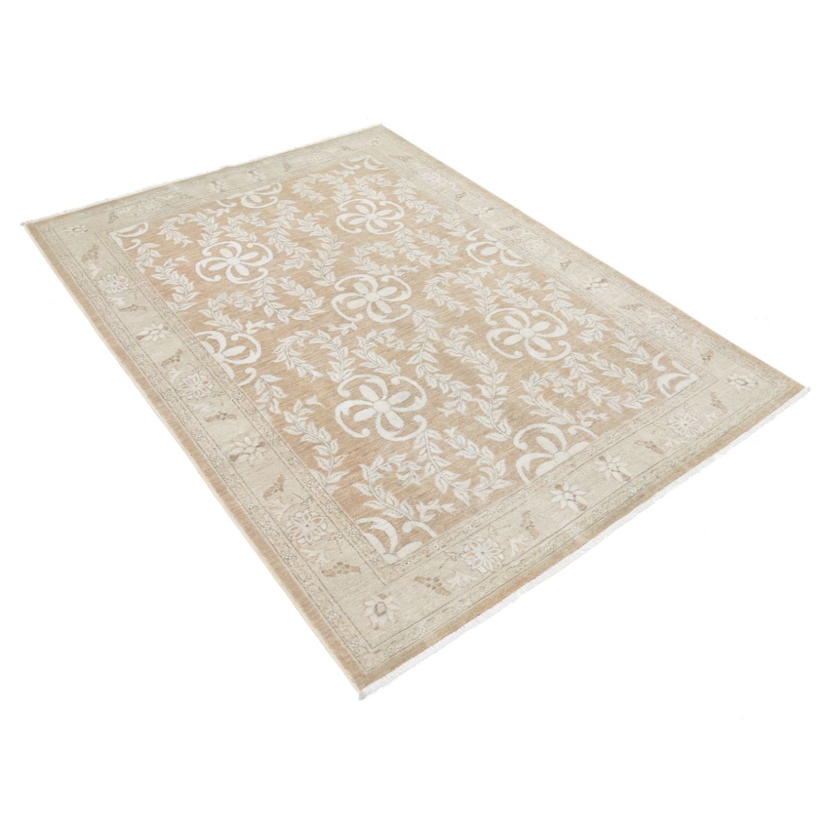 Serenity 4x6 Handmade Double Knotted Washable Wool Rug - Soft Hues