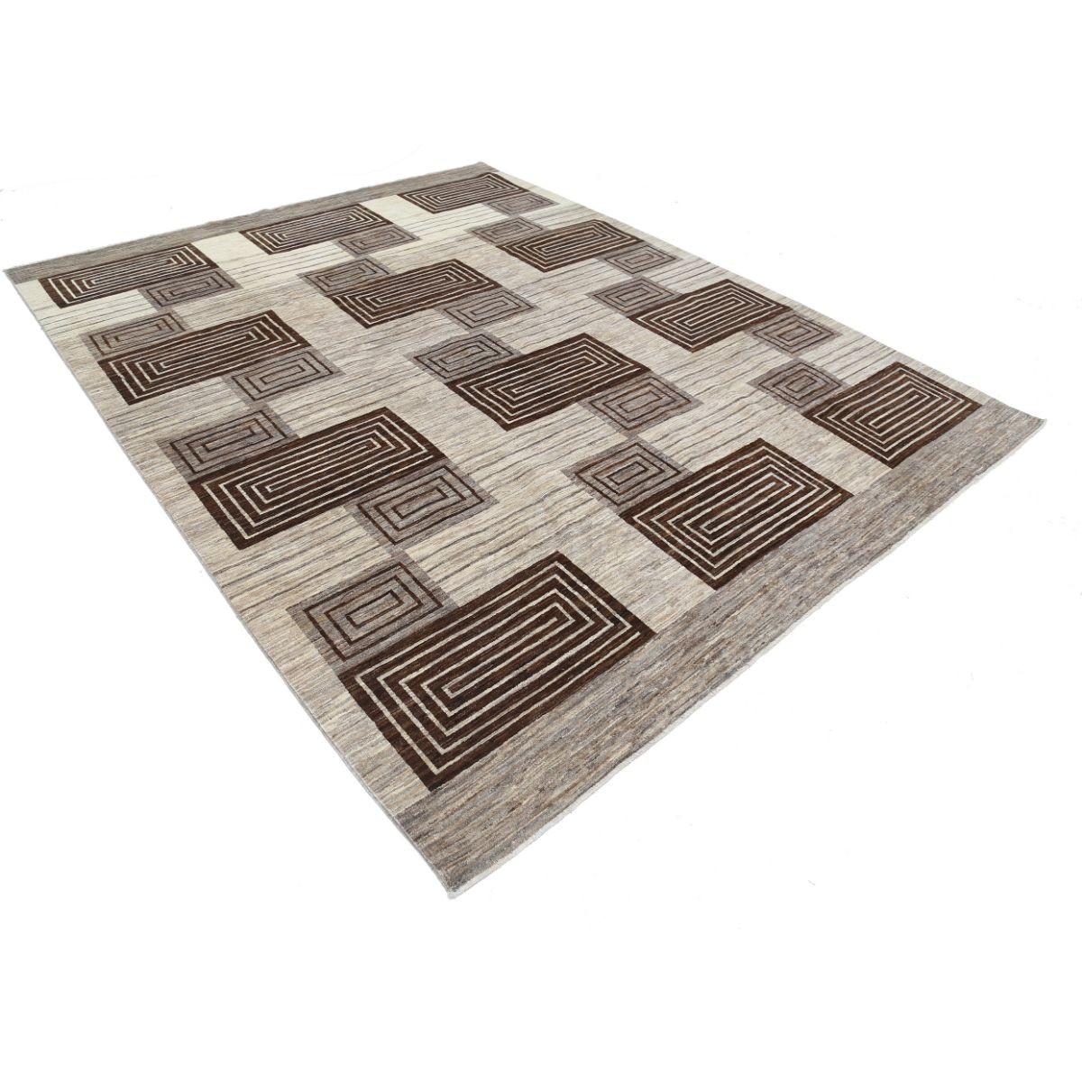 Modcar 8x10 Handmade Double Knotted Washable Wool Rug - Colorful