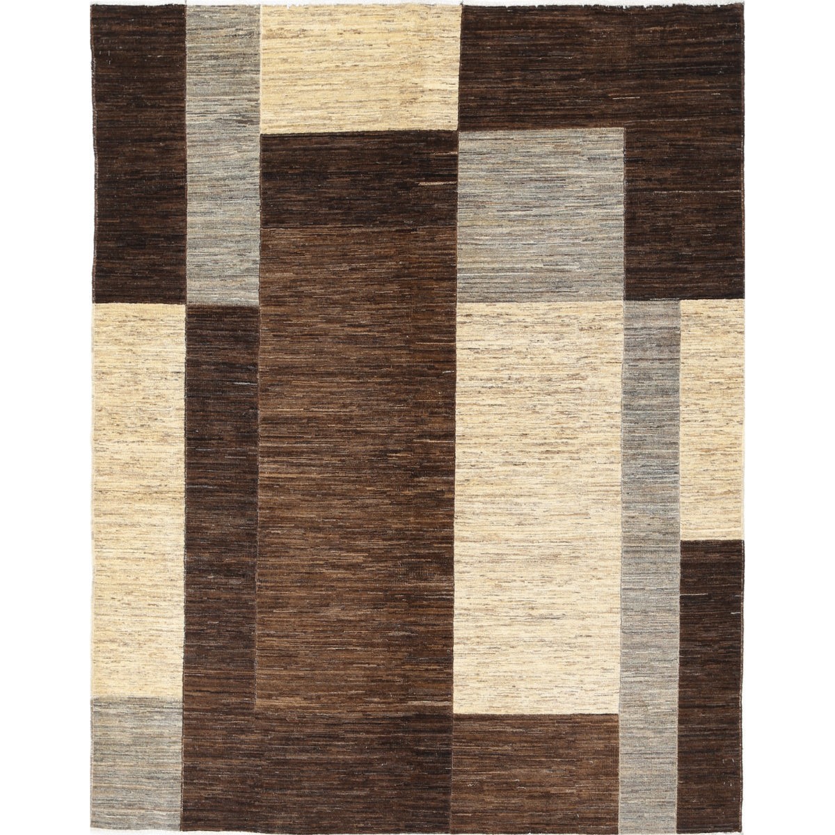 Modcar 7x8 Handmade Double Knotted Washable Wool Rug - Colorful