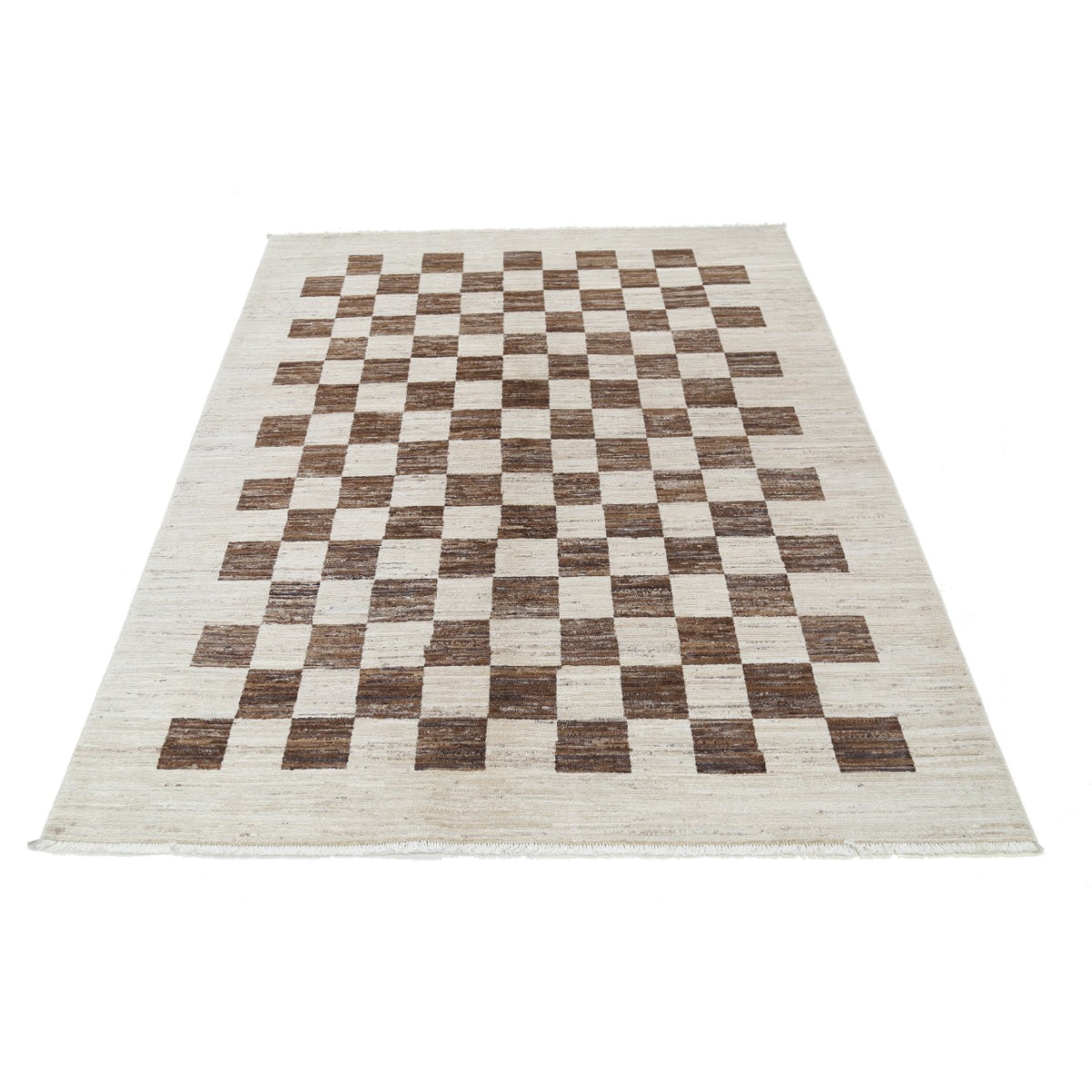 Modcar 5x6 Handmade Double Knotted Washable Wool Rug - Colorful