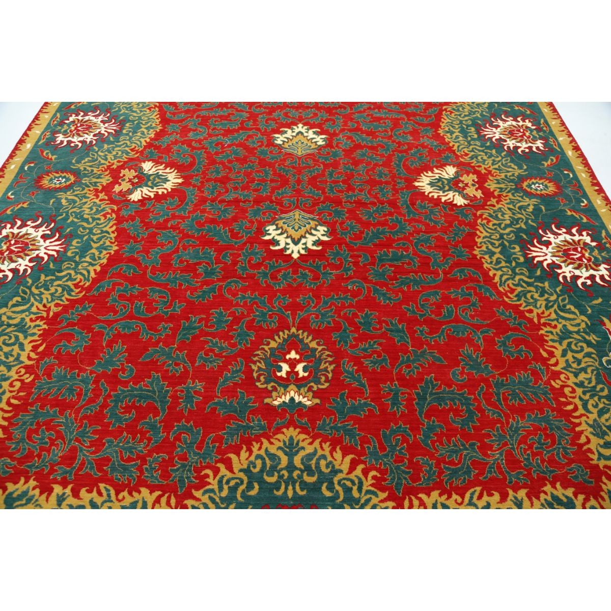 Gulshan 9x12 Machine-Made Washable Wool Rug - Colorful
