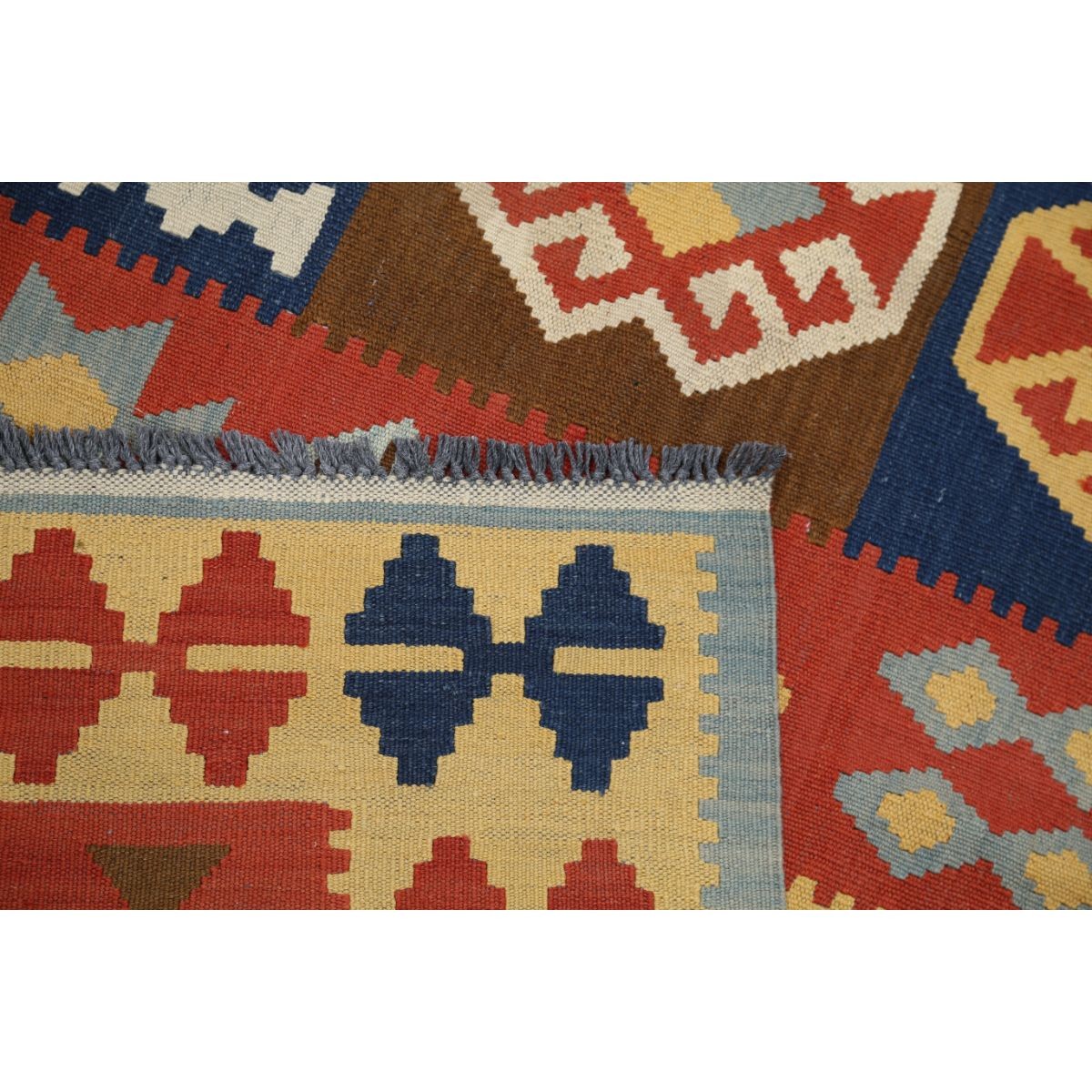 Kafkaas 5x7 Hand Woven Washable Wool Rug - Colorful